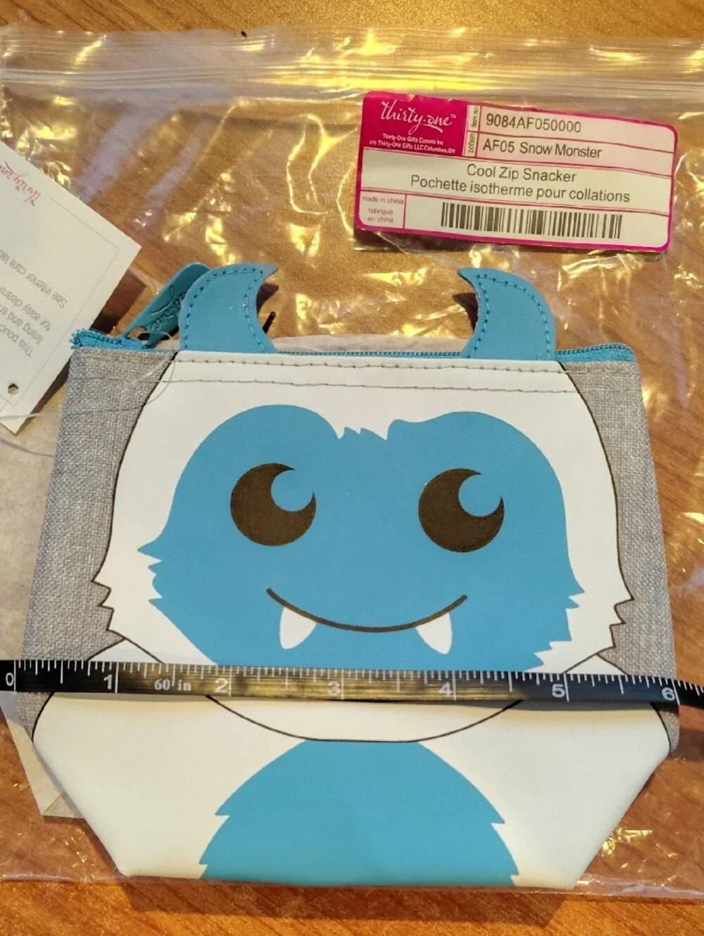 thirty-one Blue Snow Monster Kids Snack Pouch